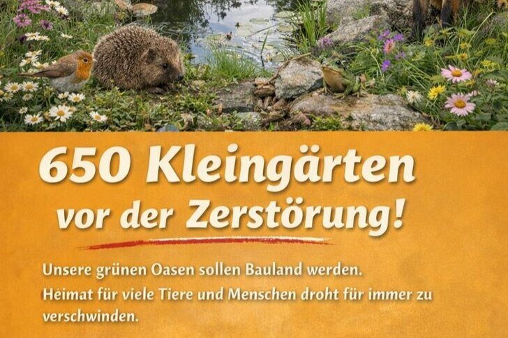 Kampagnenmotiv: 650 Kleingärten vor der Zerstörung